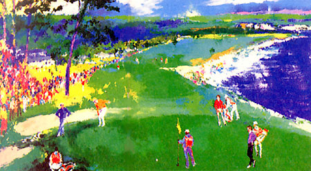 18th At Pebble Beach LeRoy Neiman Originals 702-222-2221