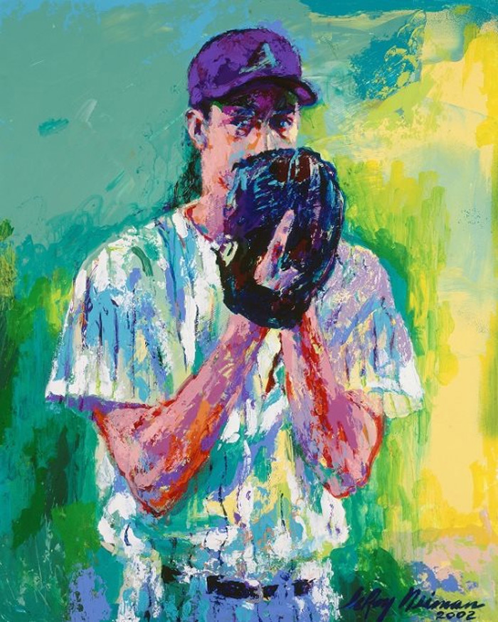 Portrait of Randy Johnson, Pitcher, Arizona Diamondbacks LeRoy Neiman Originals 702-222-2221