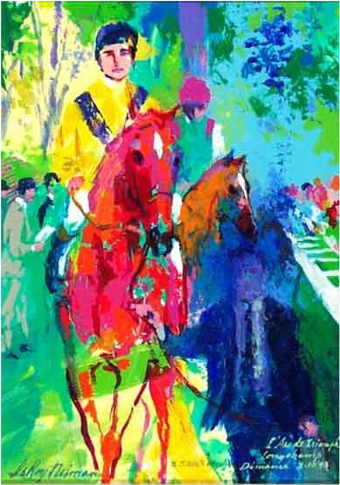 (Horse Piece) French Jockey- St. Martin LEROY NEIMAN ORIGINALS CALL 702-222-2221, Buy (Horse Piece) French Jockey- St. Martin or sell (Horse Piece) French Jockey- St. Martin a LeRoy Neiman Original from NeimansOnly.com Call 702-222-2221 