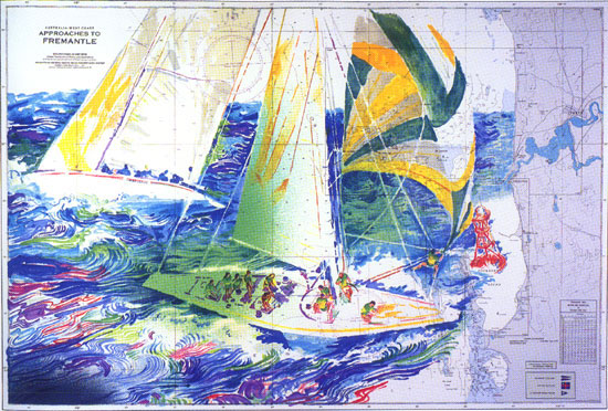 Americas Cup  Australia LeRoy Neiman Originals 702-222-2221