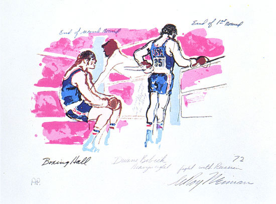 Bobick In The Ring LeRoy Neiman Originals 702-222-2221