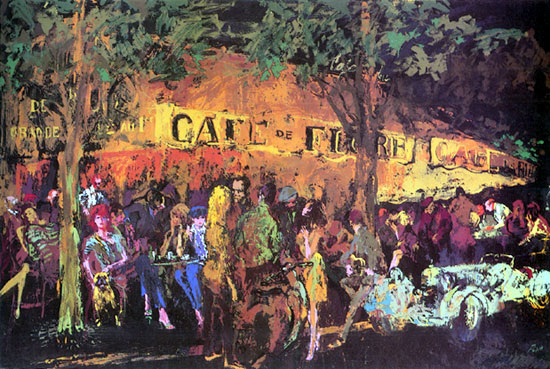 Caf De Flore La Nuit LeRoy Neiman Originals 702-222-2221