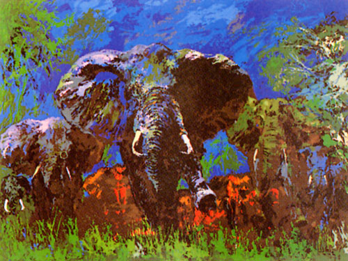 Elephant Stampede LeRoy Neiman Originals 702-222-2221