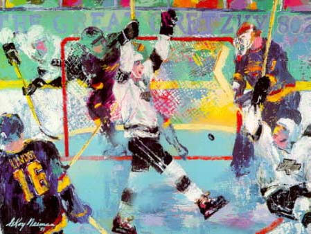 Gretzkys Goal LeRoy Neiman Originals 702-222-2221