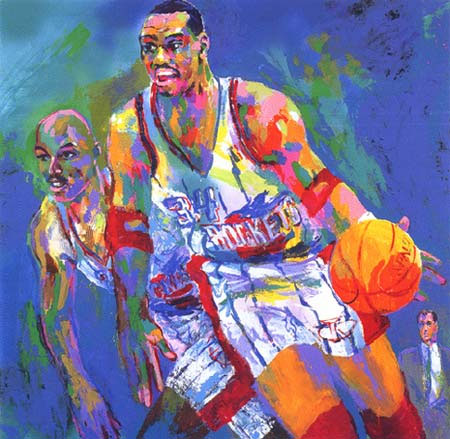 Hakeem Olajuwon LeRoy Neiman Originals 702-222-2221