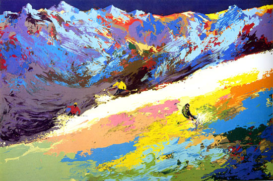 High Altitude Skiing LeRoy Neiman Originals 702-222-2221