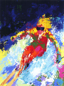 Lady Skier LeRoy Neiman Originals 702-222-2221