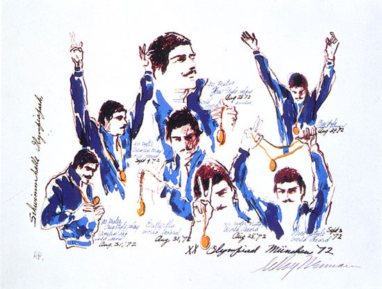 Mark Spitz With Medals LeRoy Neiman Originals 702-222-2221