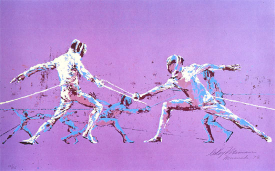 Olympic Fencers LeRoy Neiman Originals 702-222-2221