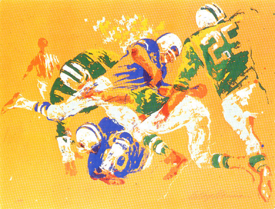 Orange Football LeRoy Neiman Originals 702-222-2221
