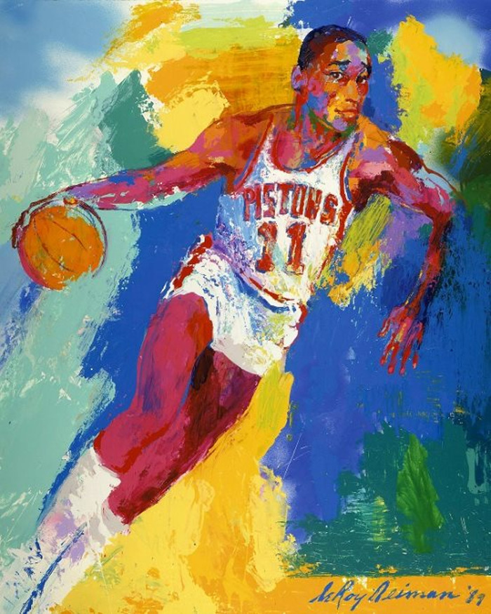 Isaiah Thomas Pistons #11 LeRoy Neiman Originals 702-222-2221