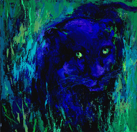 Portrait Of The Black Panther LeRoy Neiman Originals 702-222-2221