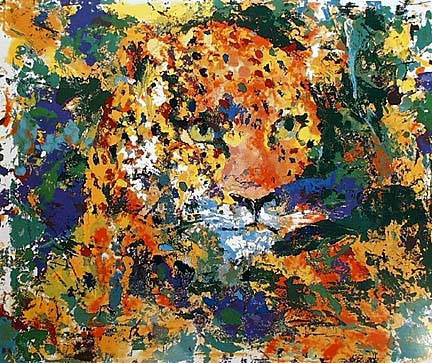 Portrait Of The Leopard LeRoy Neiman Originals 702-222-2221