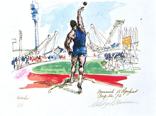 Shot Put LeRoy Neiman Originals 702-222-2221