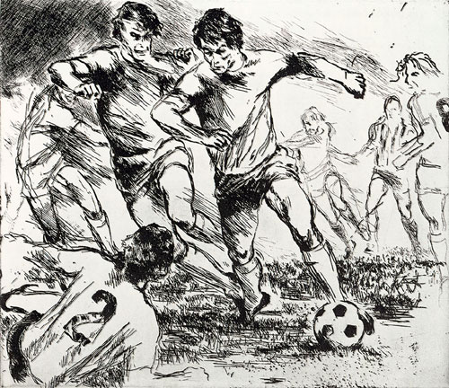 Soccer LeRoy Neiman Originals 702-222-2221