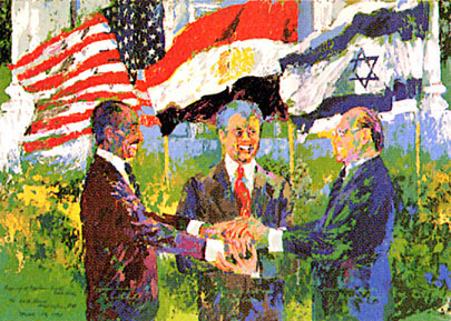 White House Signing Of The Egyptian Israeli Peace Treaty LeRoy Neiman Originals 702-222-2221