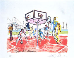 LeRoy Neiman Originals Call 702-222-2221 Basketball I